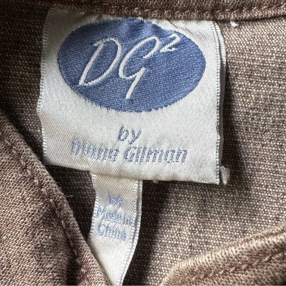 Vintage DG2 by Diane Gilman Military Style Denim Jacket - Picture 4 of 7